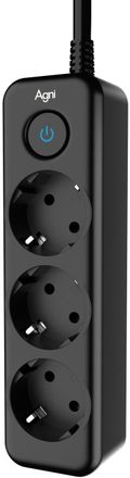 Сетевой фильтр AGNI TP-FD3E, 1м, черный [tp-fd3e-1m-black]