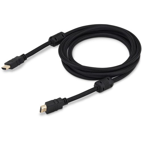 Кабель аудио-видео Buro HDMI (m) — HDMI (m), ver 1.4, 2м, GOLD, ф/фильтр, черный [hdmi-v1.4-2mc]
