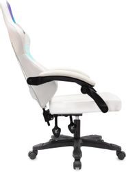 Кресло игровое KNIGHT Волк РГБ (Wolf RGB), экокожа/ткань, до 120кг, белый