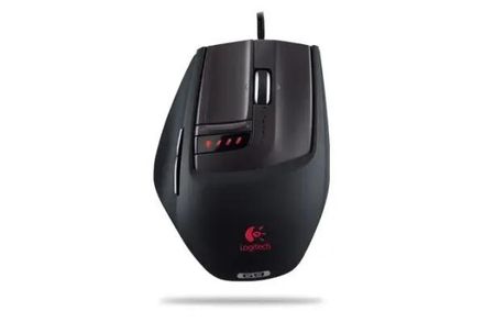 Мышь проводная Logitech G9, игровая, лазерная, USB, 3200dpi, черный [910-000175]