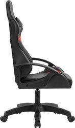 Кресло игровое Defender Sharm, экокожа, до 90кг, черный/красный
