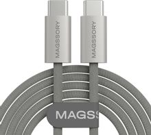 Изображение товара Кабель MAGSSORY CBL012 USB-C (m) - USB-C (m), 2.4 м, титановый, оплетка