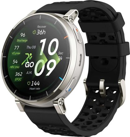 Смарт-часы AMAZFIT Active 3 Premium Apex, 45мм, 1.32", черный/серебристый