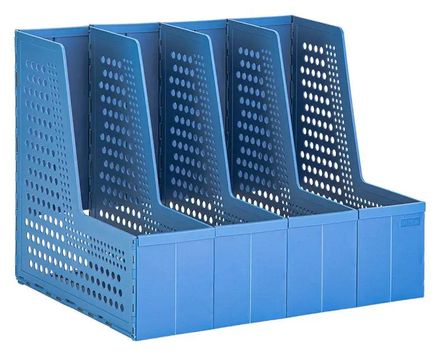 Лоток вертикальный Deli 79006Blue,  335х250х260,  пластик,  синий
