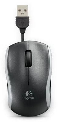 Мышь Logitech M125, оптическая, проводная, USB, черный [910-001838]