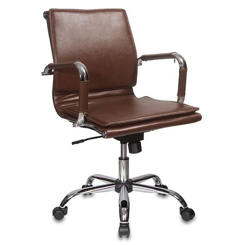 Кресло руководителя Бюрократ Ch-993-Low, экокожа, до 120кг, коричневый