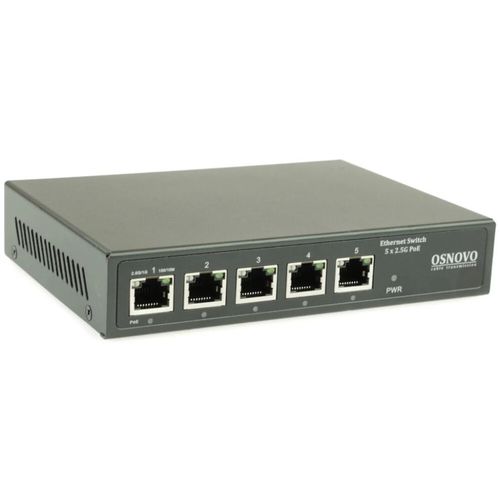 Коммутатор OSNOVO SW-5D-1(60W), неуправляемый, 5 RJ-45, 10/100/1000/2500 Мбит/с — цена и наличие Коммутатор OSNOVO SW-5D-1(60W), неуправляемый, 5 RJ-45, 10/100/1000/2500 Мбит/с