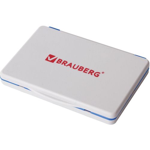 Подушка штемпельная BRAUBERG 236866, оттиск 110 х 70 мм, прямоугольный, синий