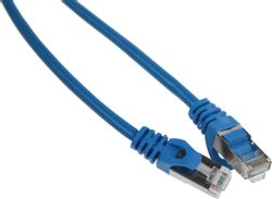 Патч-корд CABLEXPERT PP22-2M/B литой (molded), FTP, кат.5E, 2м, синий