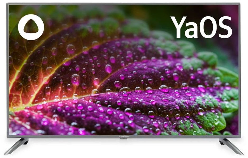 50" Телевизор StarWind SW-LED50UG400, 4K Ultra HD, стальной, СМАРТ ТВ, YaOS