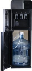 Кулер SONNEN FSE-03BR, напольный, электронный, push - кран, черный/серебристый