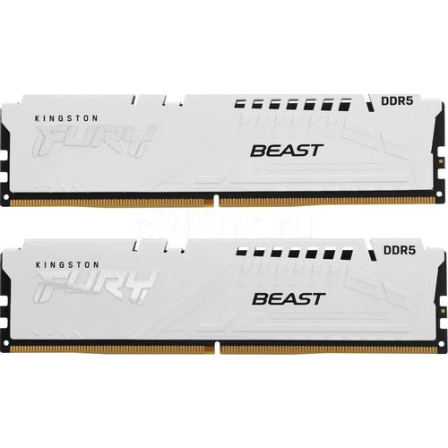 Оперативная память Kingston Fury Beast KF560C36BWEK2-64 DDR5 - 2x 32ГБ 6000МГц, DIMM, White, Ret