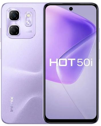 Смартфон INFINIX Hot 50i 4/128Gb, 6.78", IPS, 120Гц, 5000мAч, 2 nano SIM, фиолетовый