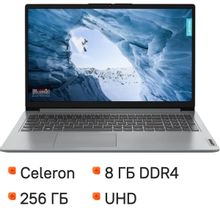 Изображение товара Lenovo IdeaPad 1 15IJL7 15.6 1920x1080 TN Intel Celeron 8ГБ SSD без ОС серый