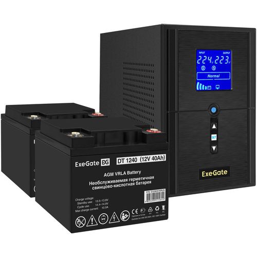 ИБП EXEGATE SineTower SZ-1500.LCD.AVR.2SH.1C13.USB, 1500ВA [ex296816rus]