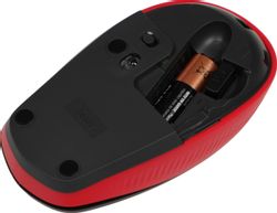 Мышь беспроводная Logitech M190, USB, черный и красный