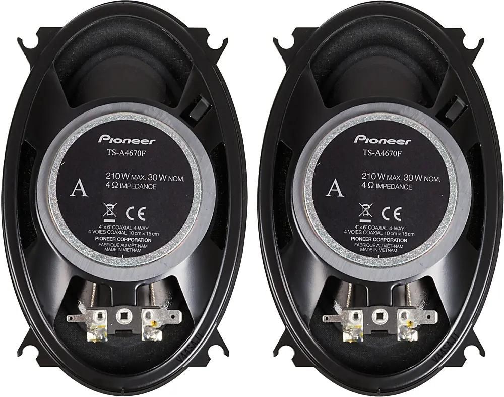 Колонки автомобильные Pioneer TS-A4670F, 10x16 см (4x6 дюйм.), комплект 2  шт. – купить в Ситилинк | 1088707