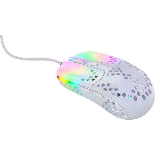 Мышь проводная XTRFY MZ1, игровая, оптическая, USB, 16000dpi, белый [mz1-rgb-white-tp]