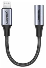 Изображение товара Кабель-переходник UGREEN US211 lightning - Jack 3.5 0.1м позолота черный