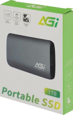 1ТБ Внешний диск SSD AGI ED138 AGI1T0GIMED138, USB-C, запись