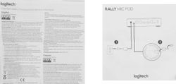 Микрофон Logitech Rally Mic Pod, белый