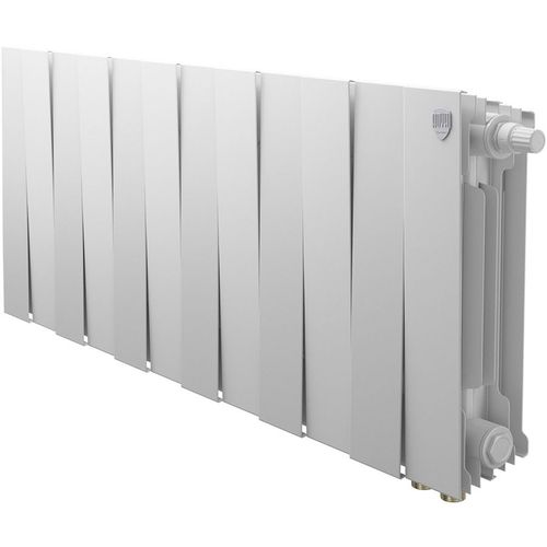 Радиатор биметаллический ROYAL THERMO Pianoforte 300 VR80, 12 секций, нижнее правое подключение, белый