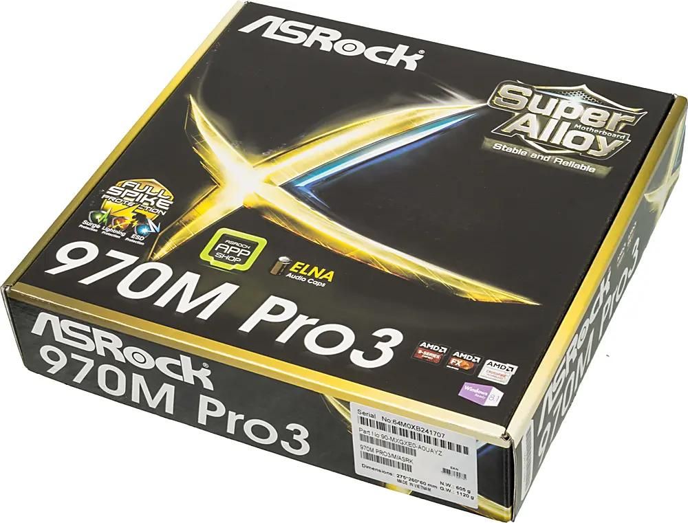 ASRock 970M Pro3 SocketAM3 AMD 970 mATX Ret 392650