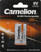 Изображение товара 9V Аккумуляторная батарейка CAMELION NH-9V250BP1,  1 шт. 250мAч