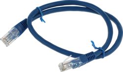 Патч-корд CABLEXPERT PP6U-0.5M/B литой (molded), UTP, кат.6, 0.5м, синий