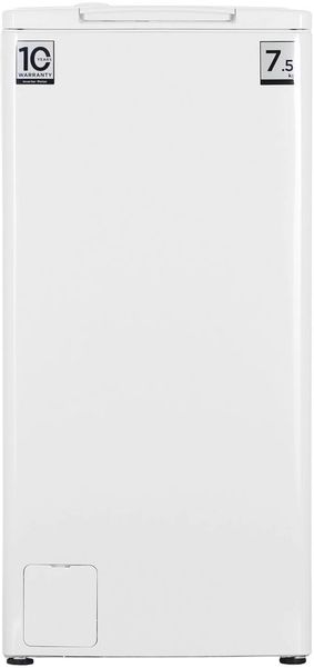 Стиральная машина Midea MFE12W75B/W-RU, с вертикальной загрузкой, 7.5кг, 1200об/мин, инверторная