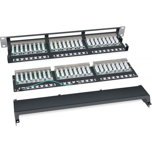 Патч-панель Cabeus PLHD-48-CAT.6-SH-DUAL IDC-1U 19" 1U 48xRJ45 кат.6 FTP