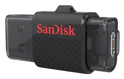 Флешка USB Sandisk Ultra Dual 64ГБ, USB3.0, черный [sddd2-064g-g46]