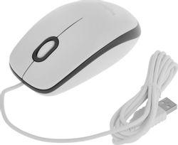 Мышь проводная Logitech M100, USB, белый и черный