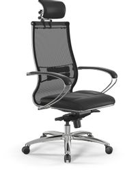 Кресло МЕТТА Samurai SL-2, сетка/экокожа, до 150кг, черный