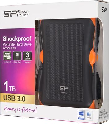 Silicon Power製PortableHD　SP010TBPHDA30S3K　1TB SP010TBPHDA30S3K | Silicon Power | External Hard Drive