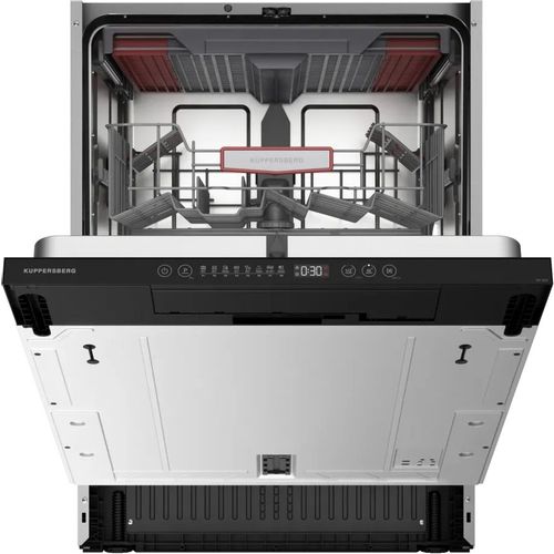 Встраиваемая посудомоечная машина KUPPERSBERG High-Tech GHL 6030, полноразмерная, ширина 59.8см, полновстраиваемая, загрузка 16 комплектов, нержавеющая сталь