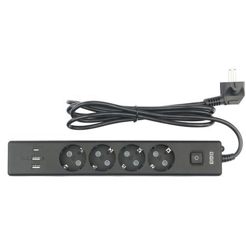 Сетевой удлинитель PowerCube PC-7B-2M, 1.9м, черный