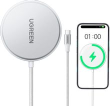 Изображение товара Беспроводное зарядное устройство UGREEN W703,  USB-C, 15Вт, 3A, белый [35565]