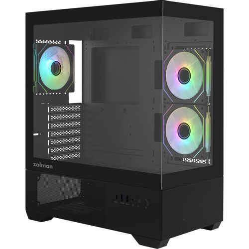 Корпус ATX Zalman Chronix V2, Midi-Tower, без БП, черный [chronix v2 black]