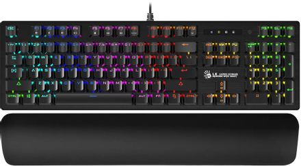 Клавиатура A4TECH Bloody B825R, проводная, USB, механическая, черный [b825r (red switches)]