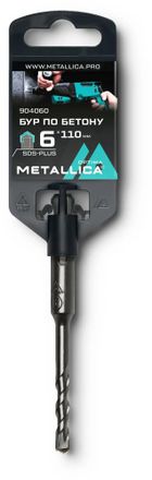 Бур METALLICA 904060,  по бетону/кирпичу/камню,  6мм,  SDS-PLUS,  1шт