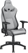 Изображение товара Игровое кресло KARNOX Legend Tr Fabric на колесиках ткань светло-серый черный