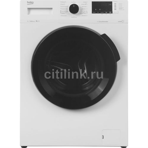 Стиральная машина Beko WSPE7612W, с фронтальной загрузкой, 7кг, 1200об/мин, с паром, инверторная