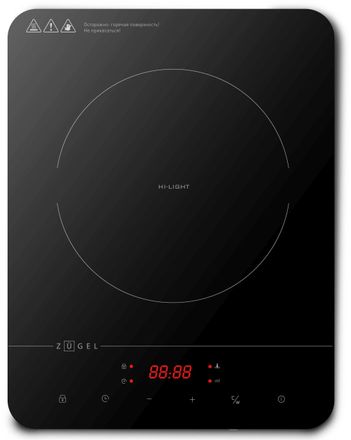 Настольная плита инфракрасная ZUGEL ZEHF280B, стеклокерамика, черный