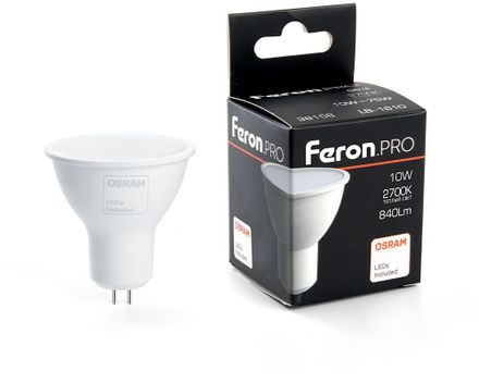 Упаковка ламп LED FERON G5.3,  софит, 10Вт, LB-1610, 10 шт. [38158-10]