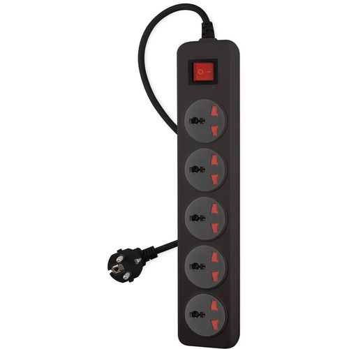 Сетевой фильтр Buro 500UNH-1.8-BG, 1.8м, черный/серый