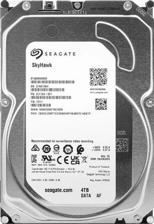 Жесткий диск Seagate Skyhawk ST4000VX005,  4ТБ,  HDD,  SATA III,  3.5",  5400об/мин