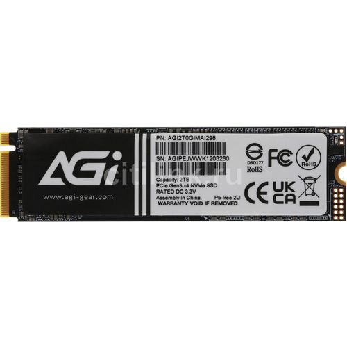 AGI AGI AI298 2TB M.2-2280 SSD PCIe 3.0 X4 NVMe