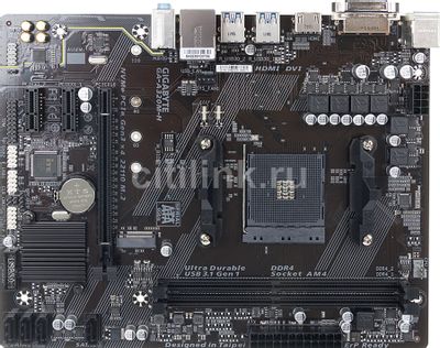 Материнская плата GIGABYTE GA-A320M-H, SocketAM4, AMD A320, mATX, Ret ...