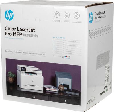МФУ лазерный HP Color LaserJet Pro M283fdn цветная печать, A4, цвет ...